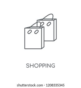 Shopping linear icon. Shopping concept stroke symbol design. Thin graphic elements vector illustration, outline pattern on a white background, eps 10.