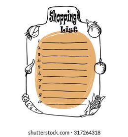 shopping list