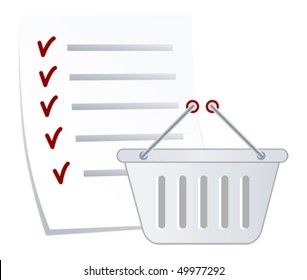 Shopping list and the basket