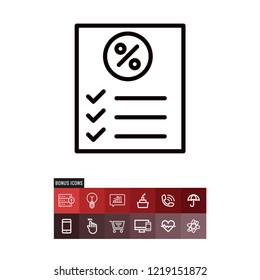 Shopping list cyber monday vector icon
