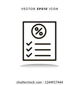 Shopping list cyber monday vector icon