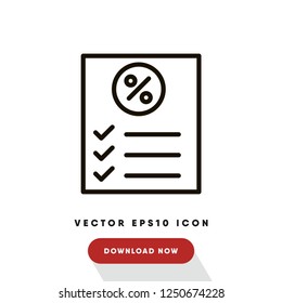 Shopping list cyber monday vector icon