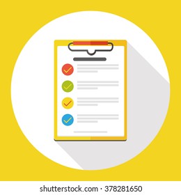 shopping list flat icon