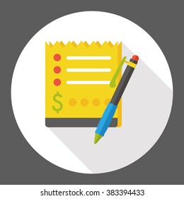 shopping list flat icon