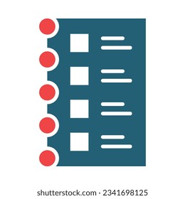 Shopping List Glyph Two Color Icon For Personal And Commercial Use.
