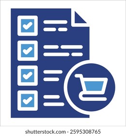 Shopping List Icon Element For Design