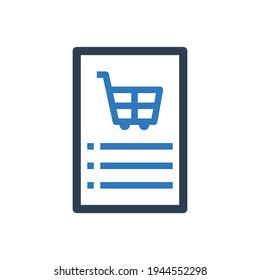 shopping list icon and Invoice receipt sign symbol	