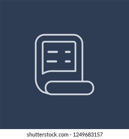 Shopping list icon. Shopping list linear design concept from Ecommerce collection. Simple element vector illustration on dark blue background.