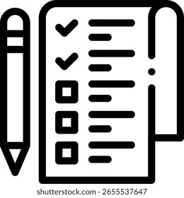 Icono de lista de compras. Diseño De Estilo Lineal Delgado Aislado Sobre Fondo Blanco