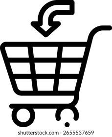 shopping list icon. Thin Linear Style Design Isolated On White Background