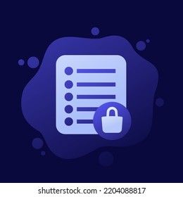 shopping list icon, vector design