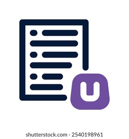 Icono de la lista de compras. Icono de Vector de doble tono para su Sitio web, móvil, presentación y diseño de logotipo.
