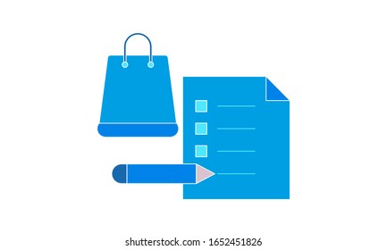 Shopping list Symbol Vektorillustration Illustration.