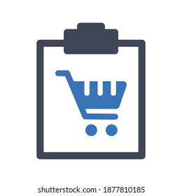 Shopping list icon (vector illustration)