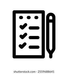 Shopping List icon. vector line icon for your website, mobile, presentation, and logo design.