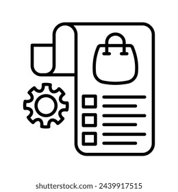 Shopping List  icon in vector. Logotype

