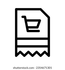 Shopping List Icon Vector Symbol Design Illustration