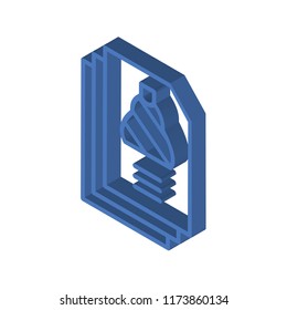 Shopping list isometric left top view 3D icon