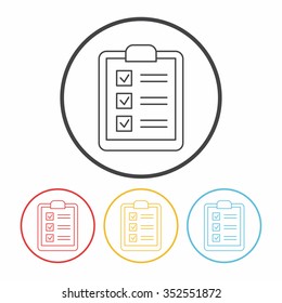 shopping list line icon