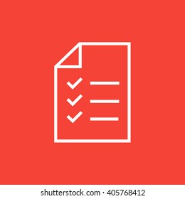 Shopping list line icon.
