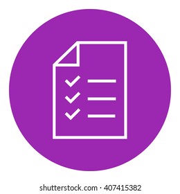 Shopping list line icon.