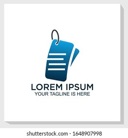 shopping list logo template design vector