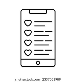 Shopping list Outline Vector Icon that can easily edit or modify

