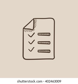 Shopping list sketch icon.