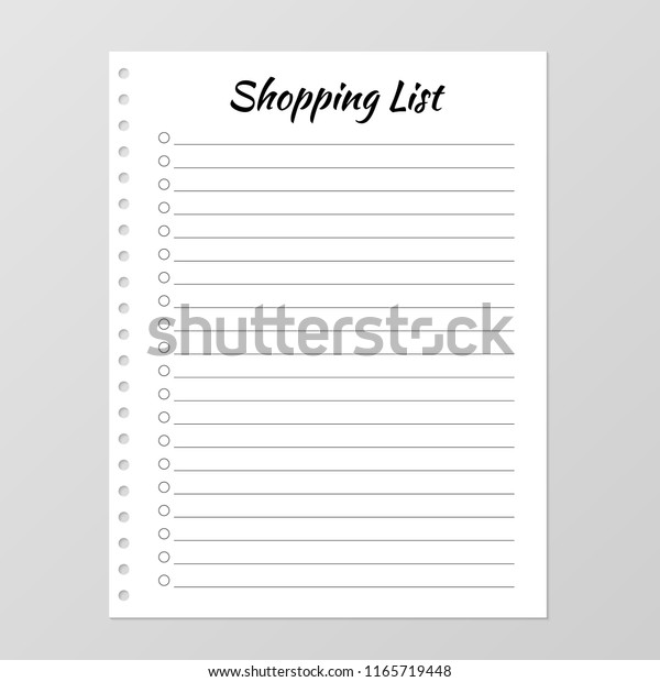 Blank Grocery List Template from image.shutterstock.com