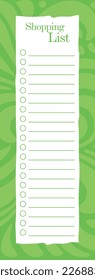 Shopping list template, printable list