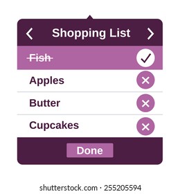 Shopping list ui app page