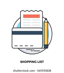 Shopping List Vector Icon