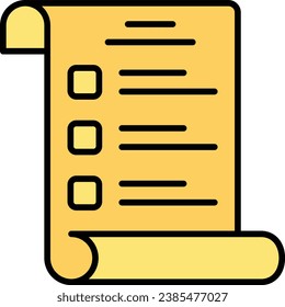 Shopping List vector icon. Can be used for printing, mobile and web applications.