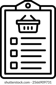 Shopping List vector icon. Can be used for printing, mobile and web applications.