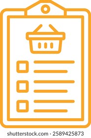 Shopping List vector icon. Can be used for printing, mobile and web applications.
