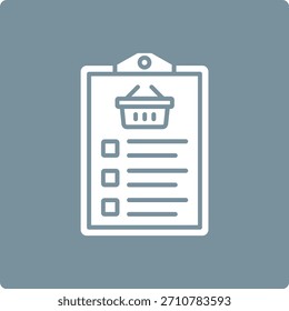 Shopping List vector icon. Can be used for printing, mobile and web applications.