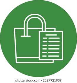 Shopping List Vector Icon Design Symbol