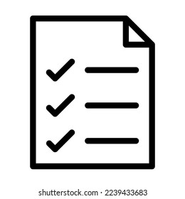 Shopping List Vector Line Icon Design