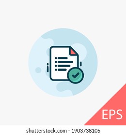 Shopping List. Vector modern line design illustration icon