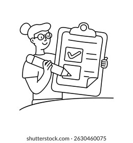 Ilustrações do outline do vetor da lista de compras. Arquivo EPS 10