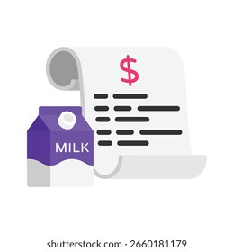 Shopping List Vector style icon. Eps 10 file