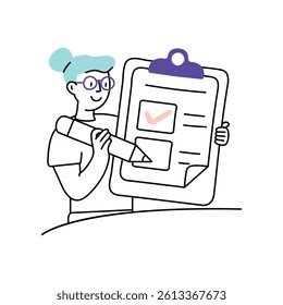 Shopping list Vector Style Illustration 