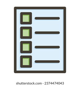 Shopping List Vector Thick Line Filled Colors Icon For Personal And Commercial Use.
