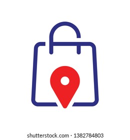 Shopping Location icon Bag Logo