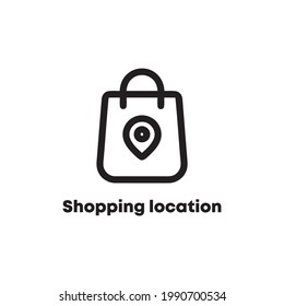 Icono de ubicación de compra para el diseño resaltado