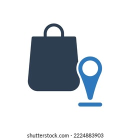 Shopping Location Icon Sign Symbol