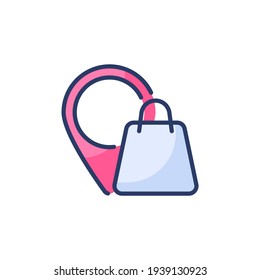shopping location icon in vector. Logotype