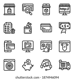 
Shopping and Logistics Solid Icons Pack 