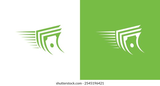 Shopping Logo. Shopping Cart and Money Cast with Minimalist Style. Online Shop Busisness Logo, Icon, Symbol, Vector, Design Inspiration.
