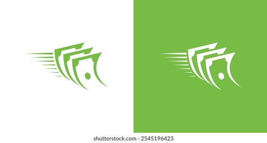 Shopping Logo. Shopping Cart and Money Cast with Minimalist Style. Online Shop Busisness Logo, Icon, Symbol, Vector, Design Inspiration.
